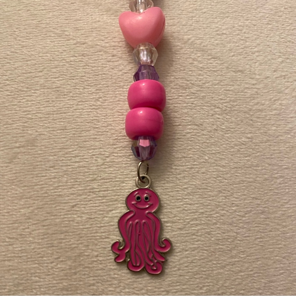 Pink Octopus Backpack Charm - Picture 5 of 5